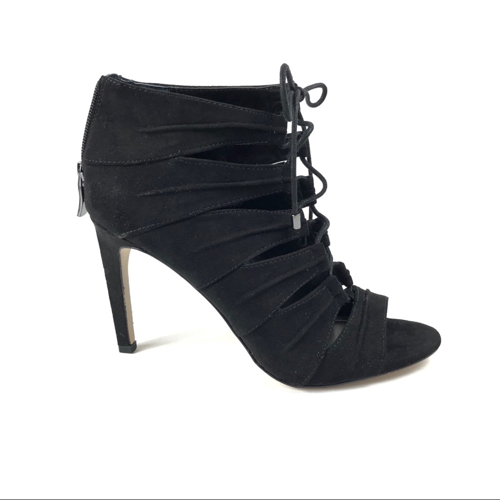 BCBGeneration | Suede Open Toe  Heel Booties 6.5
